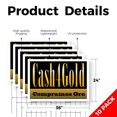 thumbnail image 2 of Cash4Gold Compramos Oro Yard Sign 10 Pack of 24 Inch x 36 Inch Single Sided Weatherproof Heavy-Duty Plastic with Stake | Spanish Gold Buying Services, Quick Cash, Reliable Shops | Made, 2 of 7