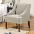 thumbnail image 3 of HomePop Fauteuil d'Appoint à Accoudoirs Incurvés, Velours Gris, 3 of 13