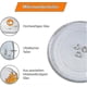 thumbnail image 4 of Universal Microwave Turntable Glass Plate With 3 Fixtures, 24.5 Cm, 4 of 5