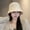 off white, variant on Summer Straw Hat Women's Light Sunshine Full Sunny Glog Simple And Permanent Barrel Hat Maozai Senior Fisherman Hat