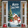thumbnail image 2 of Colorful Design Christmas Banner Festive Winter Holiday Santa Claus for Home Decoration Kids Party Celebration, 2 of 9
