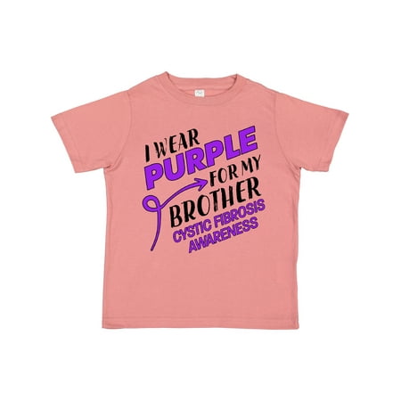 

Inktastic I Wear Purple for My Brother- Cystic Fibrosis Awareness Gift Toddler Boy or Toddler Girl T-Shirt