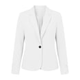 thumbnail image 5 of Fashion Slim Fit Women Solid Color Long Sleeve Button Lapel Blazer Jacket Casual Suit Outer Coat S-XXL White, 5 of 8