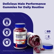 (2 Pack) Massive Girth Gummies, Official Massive Girth Grow Naturally Gummies, All-Natural Growth Supplement, MassiveGirth Support Gummy, Massive Girth Gimmies Review (120 Gummies)
