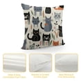 thumbnail image 4 of JEUXUS  Throw Pillow Cover Funny Cats and Milk Bottle Decorative Pillow Cases Home Decor Square Pillowcases, 4 of 5