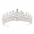 thumbnail image 1 of Luxury Women Rhinestone Crown Tiara Headband Wedding Headdress Hair Accessory, 1 of 6