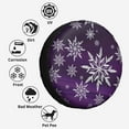 thumbnail image 6 of Kdxio Snowflake Gradient Purple for Tire Cover Wheel Protectors Tyre Covers Weatherproof Wheel Covers Universal Fit for Trailer Rv SUV Truck Camper Travel Trailers 14 inch, 6 of 8