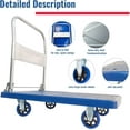 thumbnail image 5 of 440LBS Foldable Heavy Duty Moving Hand Push Cart Dolly Flatbed Platform Truck with Wheels for Loading Storage Home Warehouse Garage Logistics Express, 5 of 7