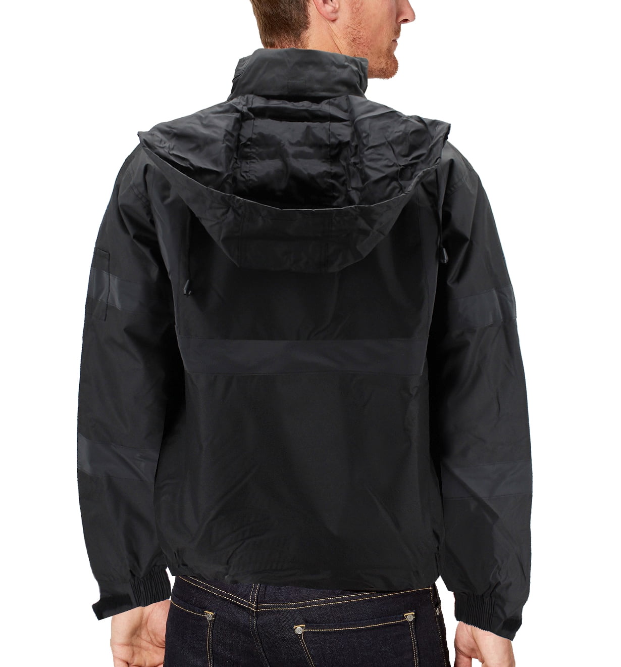 Mens Black Class 3 Safety High Visibility Water Resistant