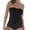 Black-1, variant on Strapless Tankini Swimsuits for Women 2 Piece Bandeau Blouson Swim Top with Bikini Bottom Tummy Control Bathing Suits