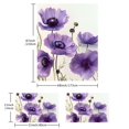 thumbnail image 4 of Pratyus Purple Flowers 3-Piece Bedding Set (Single-Sided Print) High Quality Sleep Peach Skin Velvet Bedroom Guest Room 87x68in, 4 of 8