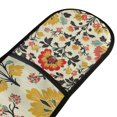 thumbnail image 4 of Yayeee Double Oven Mitt Kitchen Heat Resistant Baking 35" x7" Quilted Glove, Beige Floral, 4 of 6