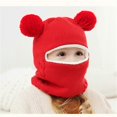 thumbnail image 1 of Baby Boy Girl Hat And Scarf All In One Winter Thicken Plus Velvet Face Ear Protection Knitted Cap Toddler Children Kids Warm Hat, 1 of 4