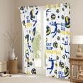 thumbnail image 3 of Homewish Vlooeyball Sport Game Black Out Curtains,Kawaii Stars Pattern Curtains Pack of 2 (42x63 Each),White Yellow Blue Bedroom Curtains For Boys Kids,Microfiber Bedroom Decor, 3 of 6
