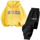 thumbnail image 3 of Conjunto de sudadera con capucha de punto para niños y niñas, sudaderas casuales de manga larga, tops, mono informal para niños de 2 a 13 años, 3 of 5