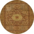 thumbnail image 1 of Ahgly Company Indoor Round Abstract Orange Abstract Area Rugs, 3' Round, 1 of 6