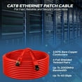 thumbnail image 4 of Cat8 2-Pack of 7FT Network Ethernet Patch Cable, 2000Mhz Internet Wire, For Router, Modem, PC, Laptop, TVs, Printer Cord, Consoles for Home and Office, Red, Cables Direct Online, 4 of 6