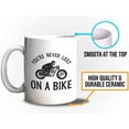 thumbnail image 5 of Motorcyclist Coffee Mug 11oz White - You're Never Lost On Bike - Funny Biker Cafe Racer Motorcycle Rider Vintage Retro, 5 of 7