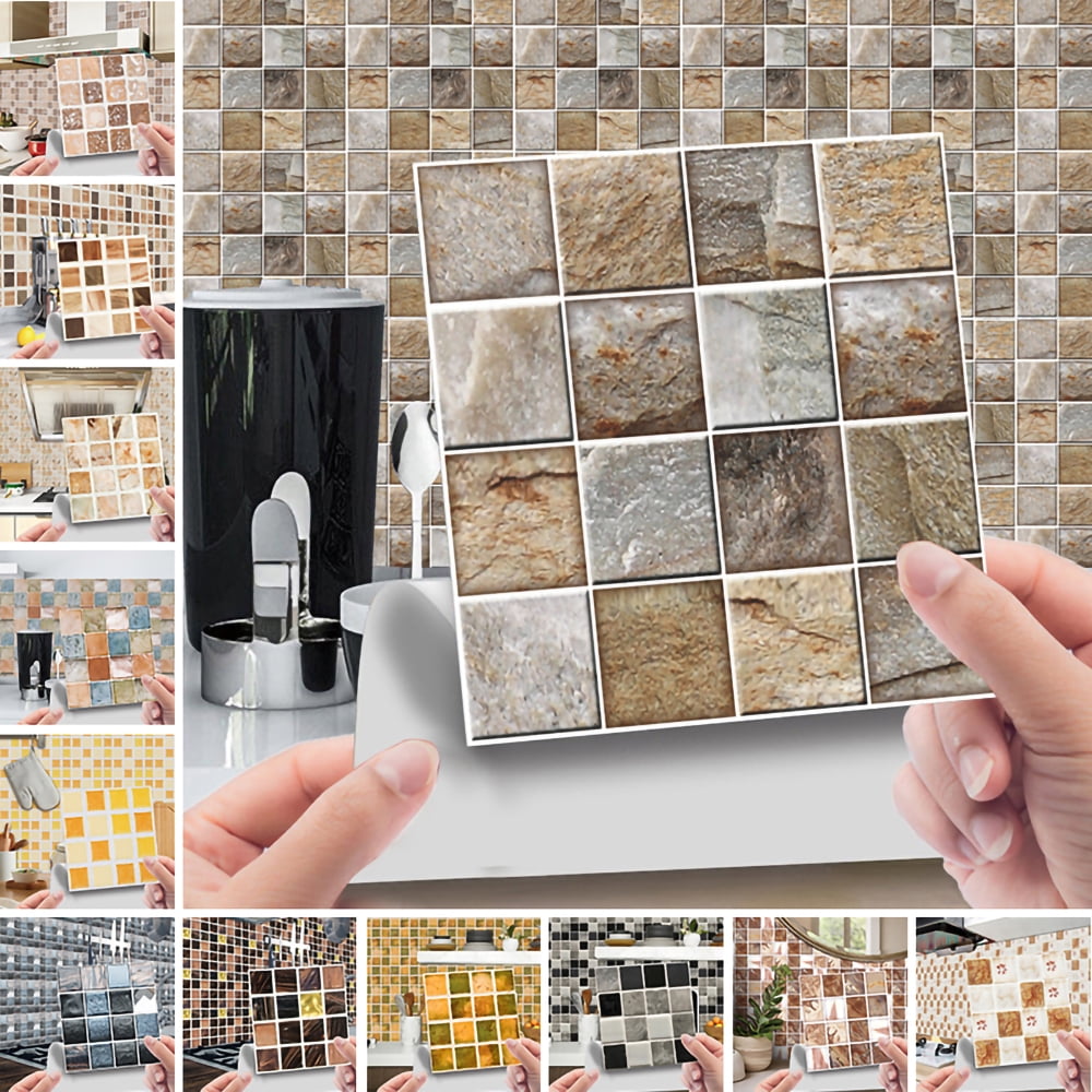 Peel and Stick Stone Mosaic Tiles Removable Jordan Ubuy