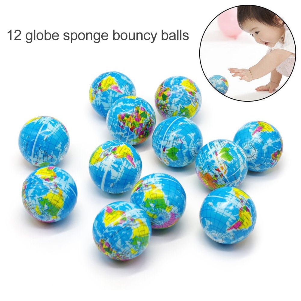 World Map Foam Rubber Ball For Baby Stress Bouncy Ball Geography Toy new. 