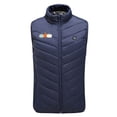 thumbnail image 3 of QATAINLAV Heated Vest for Men and Women Lightweight Sleeveless Heating Vests for Winter Outdoor Hunting Skiing (Battery Not Included), Navy, M, 3 of 7