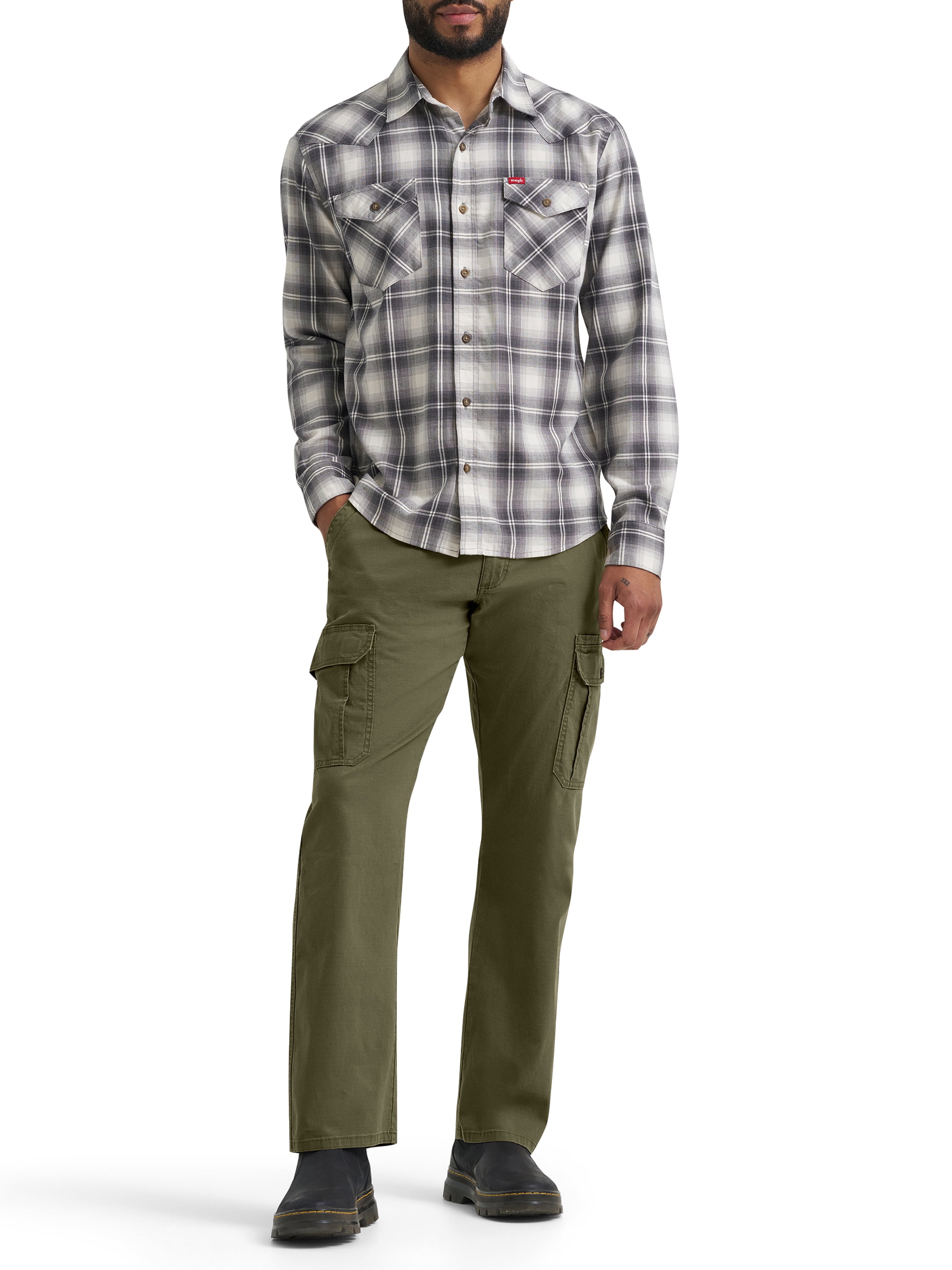 Wrangler Men's and Big Men's Relaxed Fit Cargo Pants With Stretch