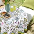 thumbnail image 3 of Floral Table Cloth Round 60 Inch, Waterproof Wild Flowers Tablecloths Farmhouse, Washable Pastoral Table Cover Spillproof Spring Summer Table Cloths Cover for Picnic Indoor Outdoor Dining, 3 of 5