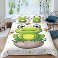 thumbnail image 1 of Rana Funda nórdica Libélula Funda de edredón Reptil Animal Tema Juego de cama, 1 of 5