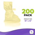 thumbnail image 2 of Tall Disposable Shoe Covers, 18 Inch. 200 Pack Yellow Waterproof Boot Covers for Men/Women. 100 Pairs PP+PE 82 GSM Shoe Booties Disposable Non Slip with Fixation Ties, Elastic Band, 2 of 6