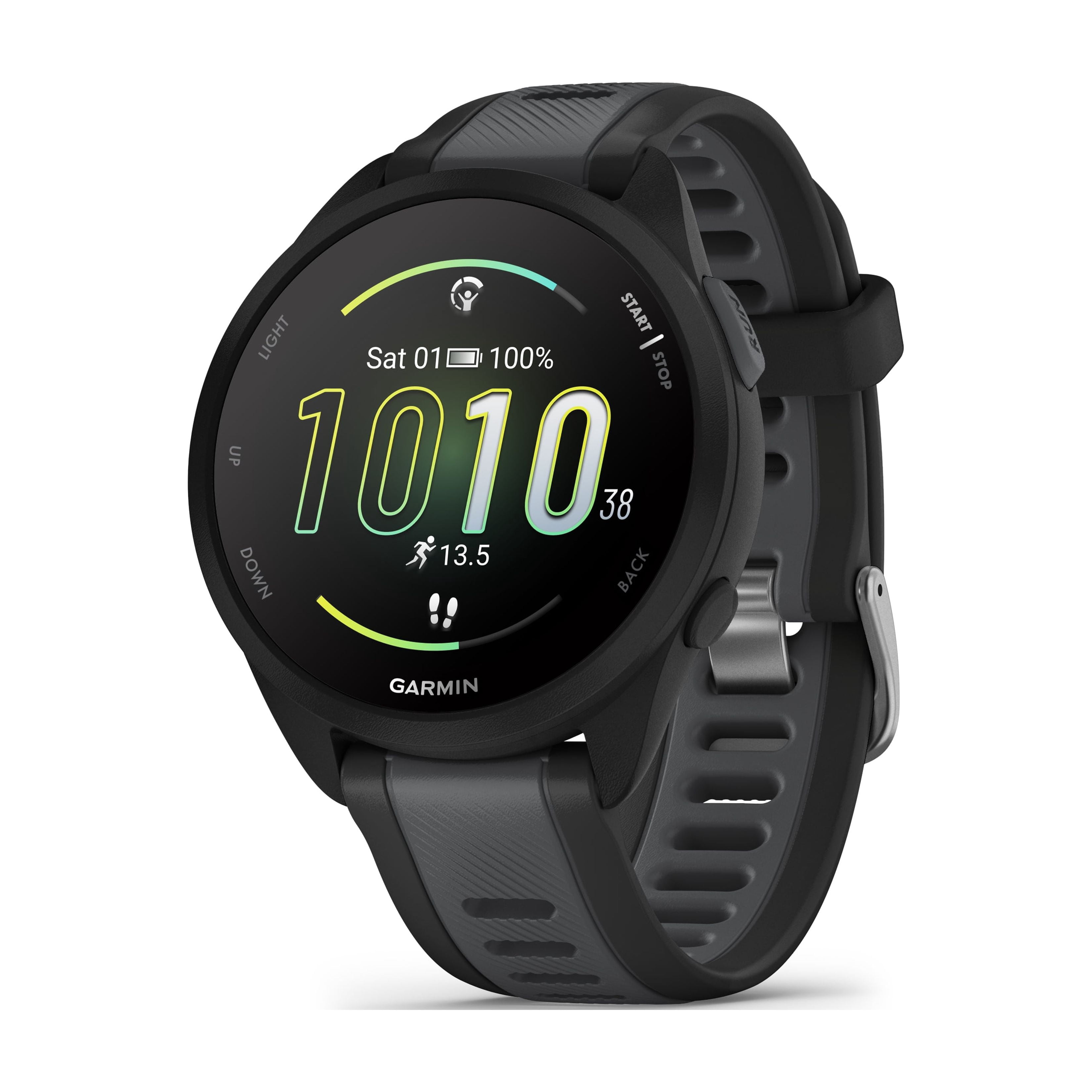 Garmin Forerunner 165 GPS Running Smartwatch, Fitness Tracker Smart Watch For Men and Women Bundle with Accessories - Black/Slate Gray