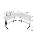 thumbnail image 6 of Lacoo Home Office Writing Desk Modern L-Shape Computer Desk, White, 6 of 8