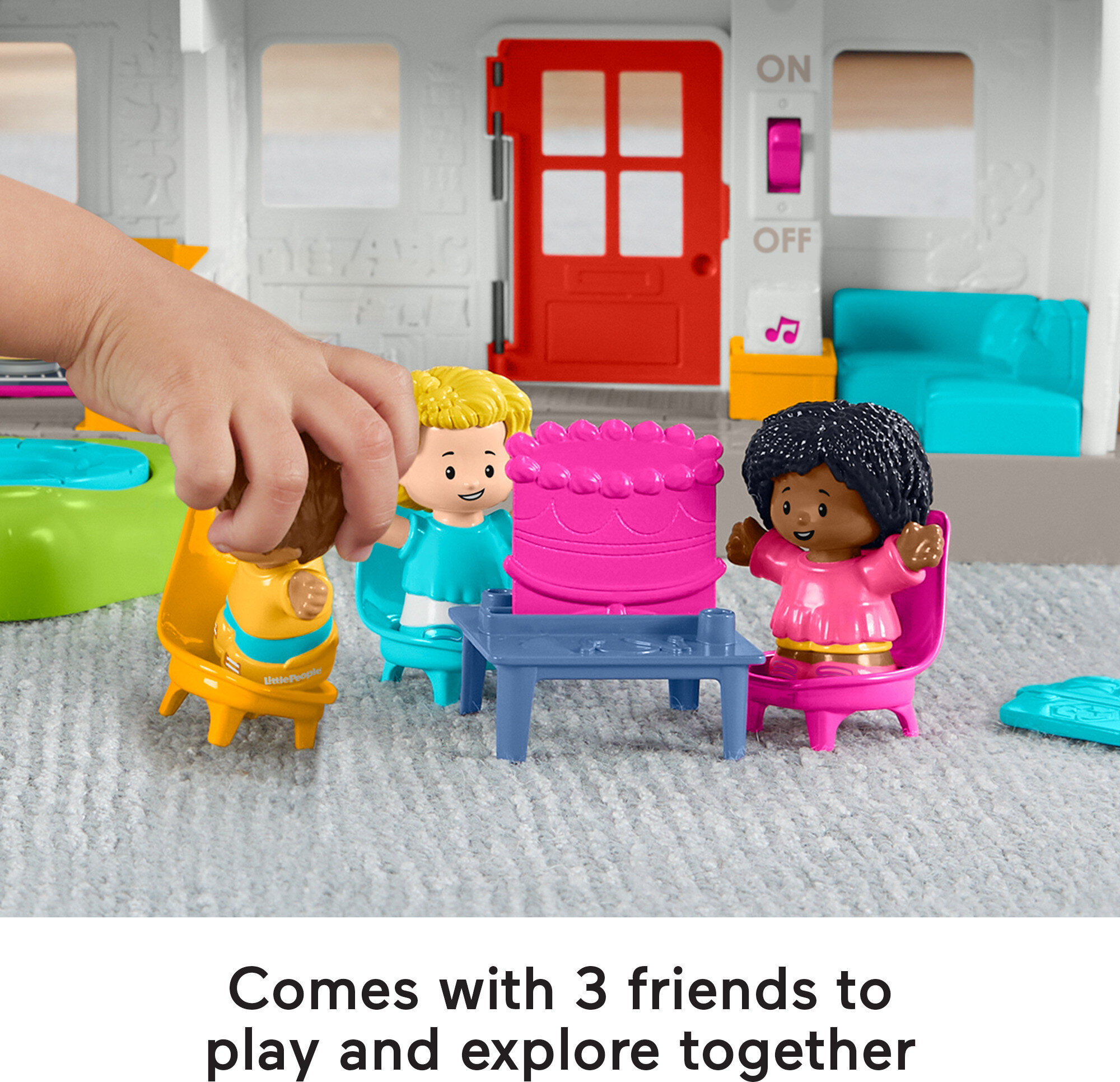 Fisher-Price Little People Friends Together Play House Toddler Learning Playset, 10 Pieces - image 5 of 7