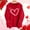 Red, variant on Avrnliq Valentines Day Sweatshirt for Women, Cute Red Heart & Bow Print Hoodie, Romantic Always & Forever Gift for Her,Size 2XL