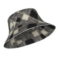 thumbnail image 2 of Fisherman Hat 22.8×5.9in Skin-Friendly Lightweight Breathable Folding Reflective Double Face For Daily Travel Business Camping Argyle Plaid Dimgray_40978_2, 2 of 8