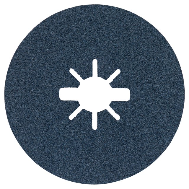 BOSCH FBX4560 Paquete de 25 4-1/2 pulgadas. Discos de fibra abrasiva de grano medio X-LOCK, grano 60, compatibles con 7/8 pulg. Árbol para aplicaciones en acabado de superficies metálicas Mezcla de so