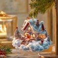 thumbnail image 7 of Acrylic Snow House Christmas Ornament, 3.94 Inch Lighted Hanging Decoration, Winter Cottage Pendant for Holiday Tree and Festive Gift Giving, 7 of 7