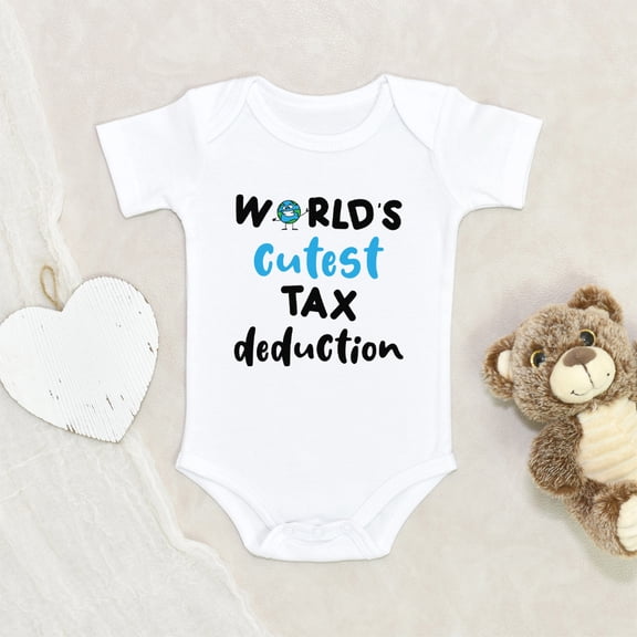 Newbabywishes - World's Cutest Tax Deduction Pun Baby Clothes for Boys and Girls - Funny Baby Clothing