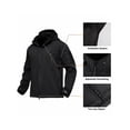 thumbnail image 5 of FREE SOLDIER Mens Winter Soft Shell Hooded Jacket Male Waterproof Coat, 5 of 7