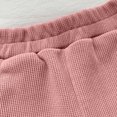 thumbnail image 4 of Mifsaly Girls Waffle Knit Wide Leg Pants High Waisted Flare Sweatpants with Pockets Solid Color Outdoor Play Lounge Clothes, 4 of 6