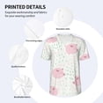 thumbnail image 5 of Fotbe Cute Pigs Baseball Jersey Shirt for Men and Women, Casual Short Sleeves Button Down T-Shirt-, 5 of 9