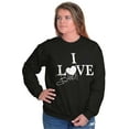 thumbnail image 3 of I Love Black Lives Racial Equality Unisex Plus Fleece Graphic Sweatshirt Brisco Brands 5X, 3 of 5