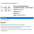 thumbnail image 2 of Rear Drum Brake Hardware Kit - Compatible with 1989 - 1994 Geo Metro 1990 1991 1992 1993, 2 of 2