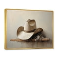 thumbnail image 2 of Designart "Cowboy Hat Simplicity Style I" Cowboys Floater Framed Canvas Art Print, 2 of 7