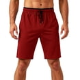 thumbnail image 3 of Men's Ice Silk Shorts Quick Dry Running Shorts Drawstring Elastic Waist Short Pants with Pocketed Lightweight Breathable Bottoms Summer Sports Wear, 3 of 5