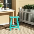 thumbnail image 2 of Florence Outdoor 24" HDPE Plastic Saddle Seat Barstool in Turquoise, 2 of 6