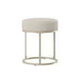 thumbnail image 2 of Hillsdale Swanson fabric Upholstered Vanity Stool in Distressed White, 2 of 16