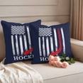 thumbnail image 5 of 2 Pack Outdoor Waterproof Throw Pillow Covers,American Ice Hockey Sports Decorative Square Pillow Case Patio Pillowcases for Chair Couch Sofa 16x16in, 5 of 9