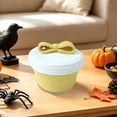 thumbnail image 5 of Sruoe Bow Decor Cotton Rope Covered Storage Bin Two Tone Woven Holiday Sweets Caddy for Desktop Household Stuff, 5 of 6