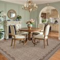 thumbnail image 2 of Nanan 8'x10' Scalloped Edge Area Rug, Machine Washable Low-Profile Woven Carpet, Non-Slip Soft Textured Rug for Living Room Bedroom Nursery Home Decor,Coffee, 2 of 8