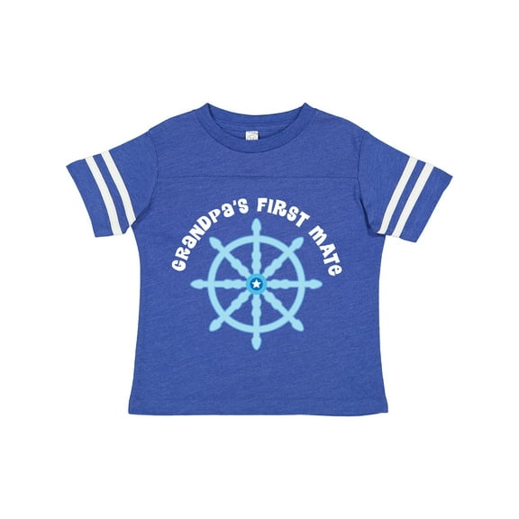 Inktastic Grandpas First Mate Sailing Nautical Boys Boys Toddler T-Shirt